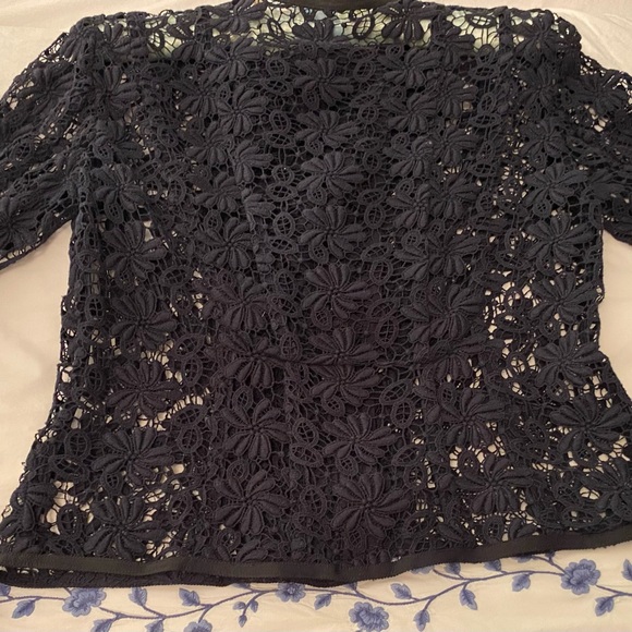 Tahari midnight blue lace jacket size 8 - Picture 6 of 6